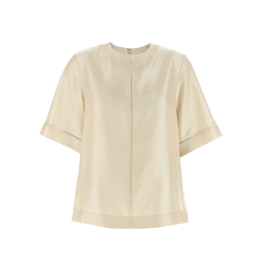 Loulou De Saison Beige Silk Women's Blouse